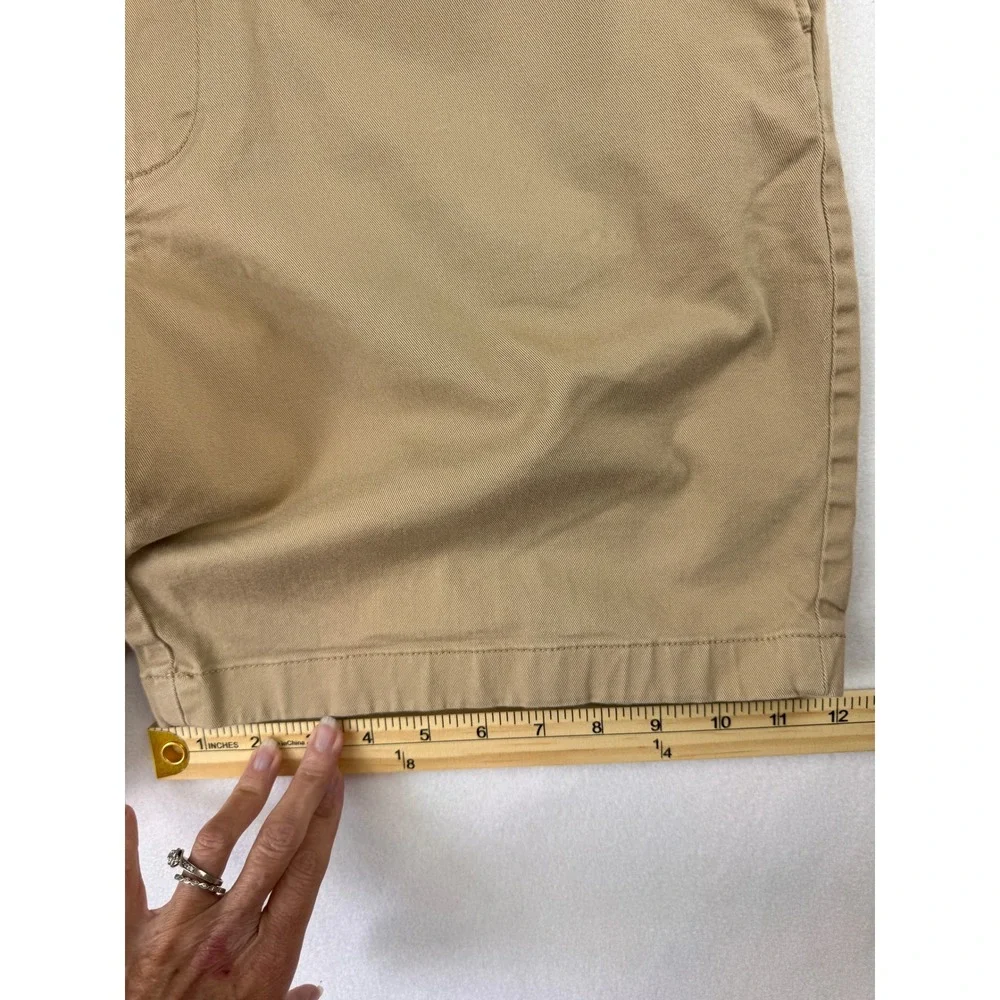 J.Crew Mercantile Men's Chino Shorts 38 Khaki Tan Flex Stretch Preppy Classic